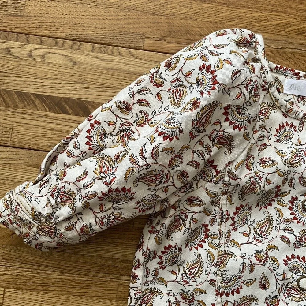 Zara Belted Floral Jumpsuit Size 8‎
